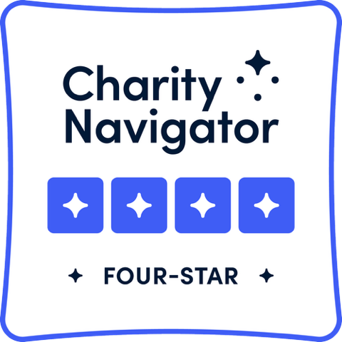 Charity Navigator Four-Star Rating badge awarded to 6 Stones