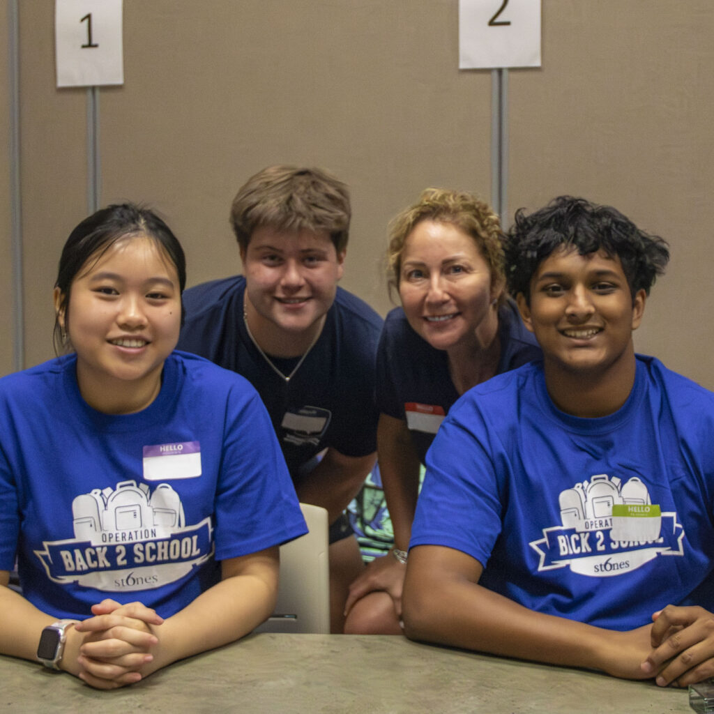 Student volunteers serving at Operation Back 2 School.
